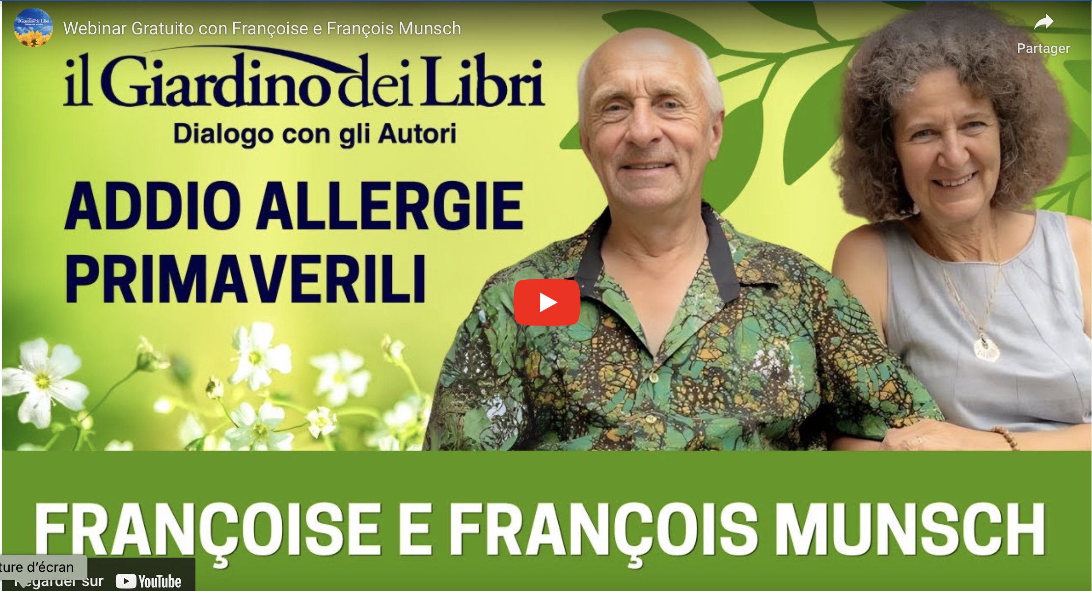 Webinar Francoise francois Munsch addio allergie primaverili
